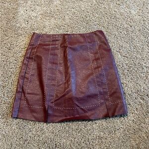 Miami Wine Red Mini Skirt